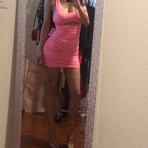 Hot pink dress